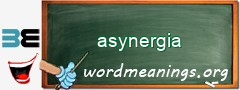 WordMeaning blackboard for asynergia